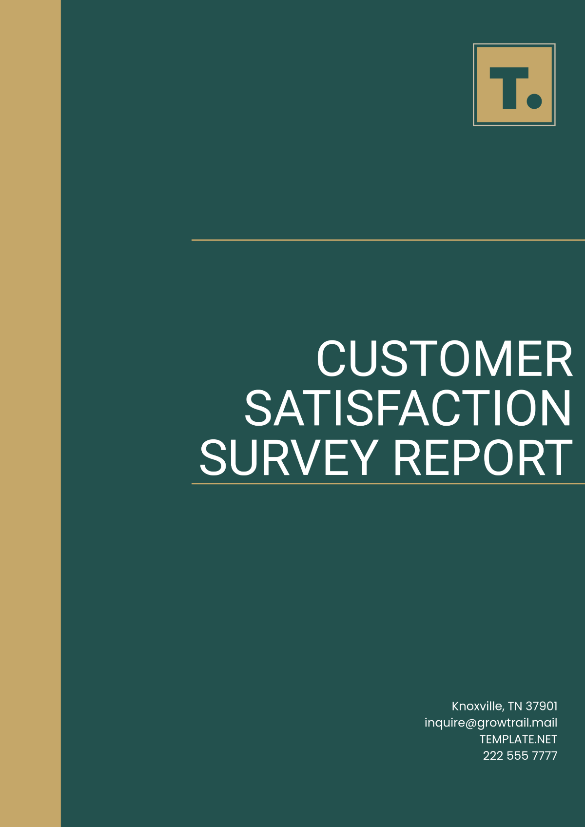 Customer Satisfaction Survey Report Template - Edit Online & Download