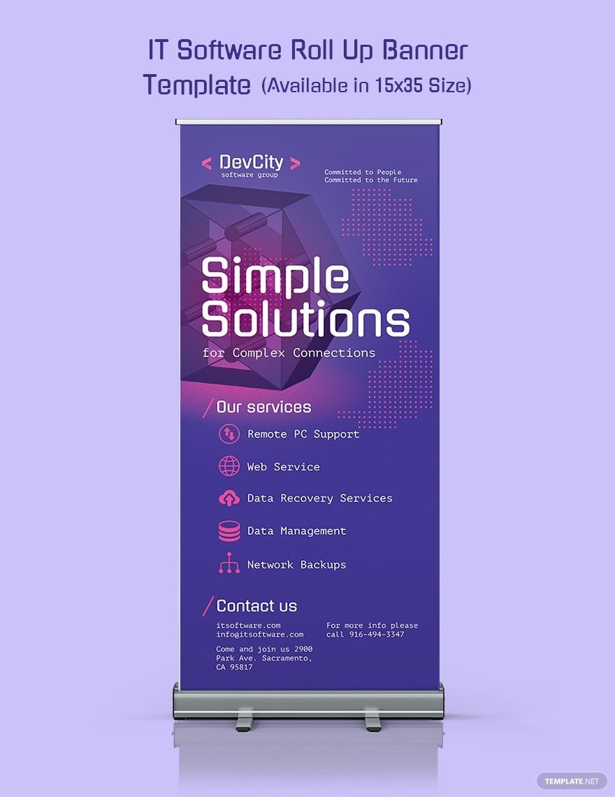 IT Software Roll Up Banner Template