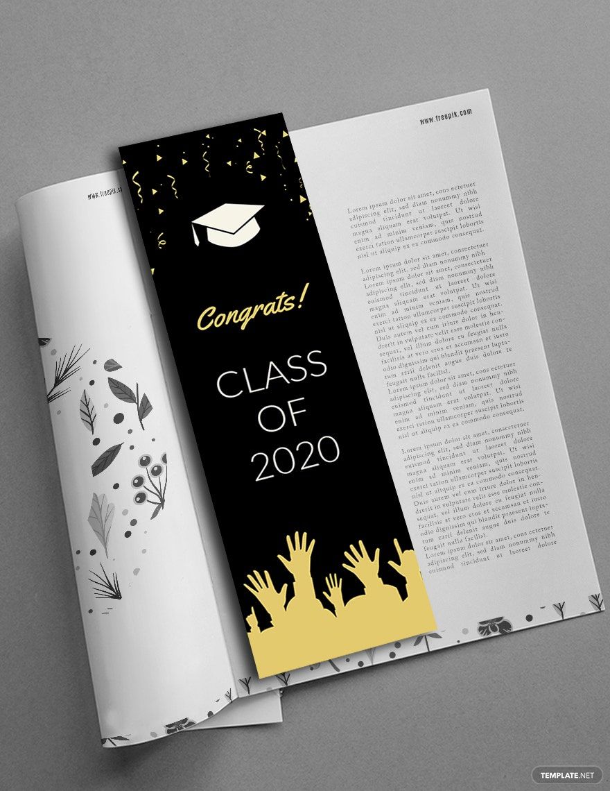 Graduation Bookmark Template