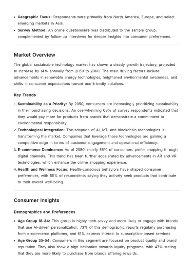 Free Market Survey Report Template to Edit Online