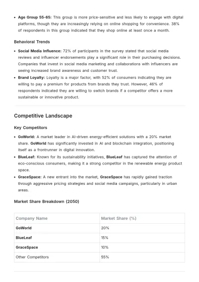 Free Market Survey Report Template to Edit Online
