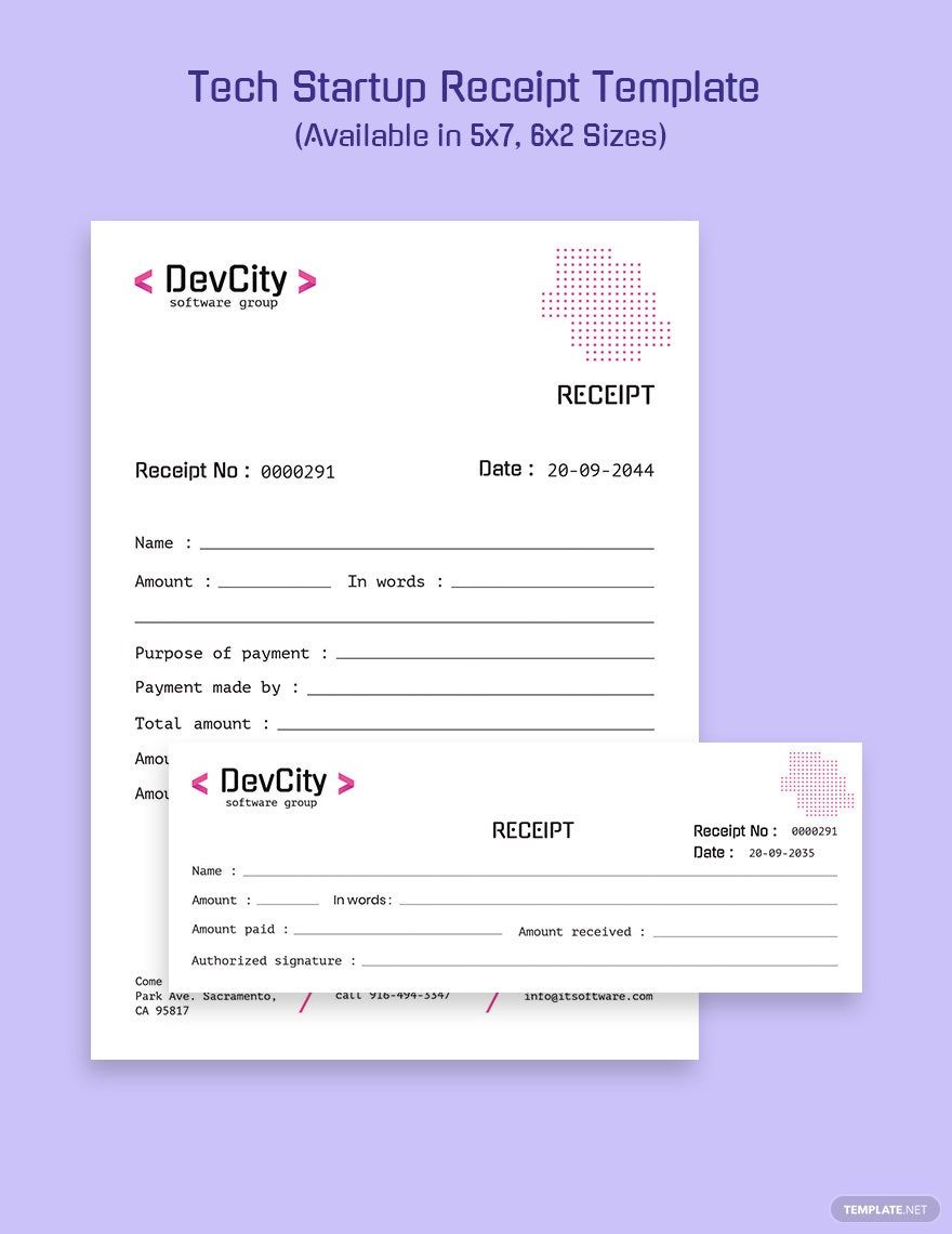 IT Software Receipt Template in Google Sheets, Google Docs, Word, Excel, Photoshop, Publisher, Illustrator, InDesign - Download | Template.net