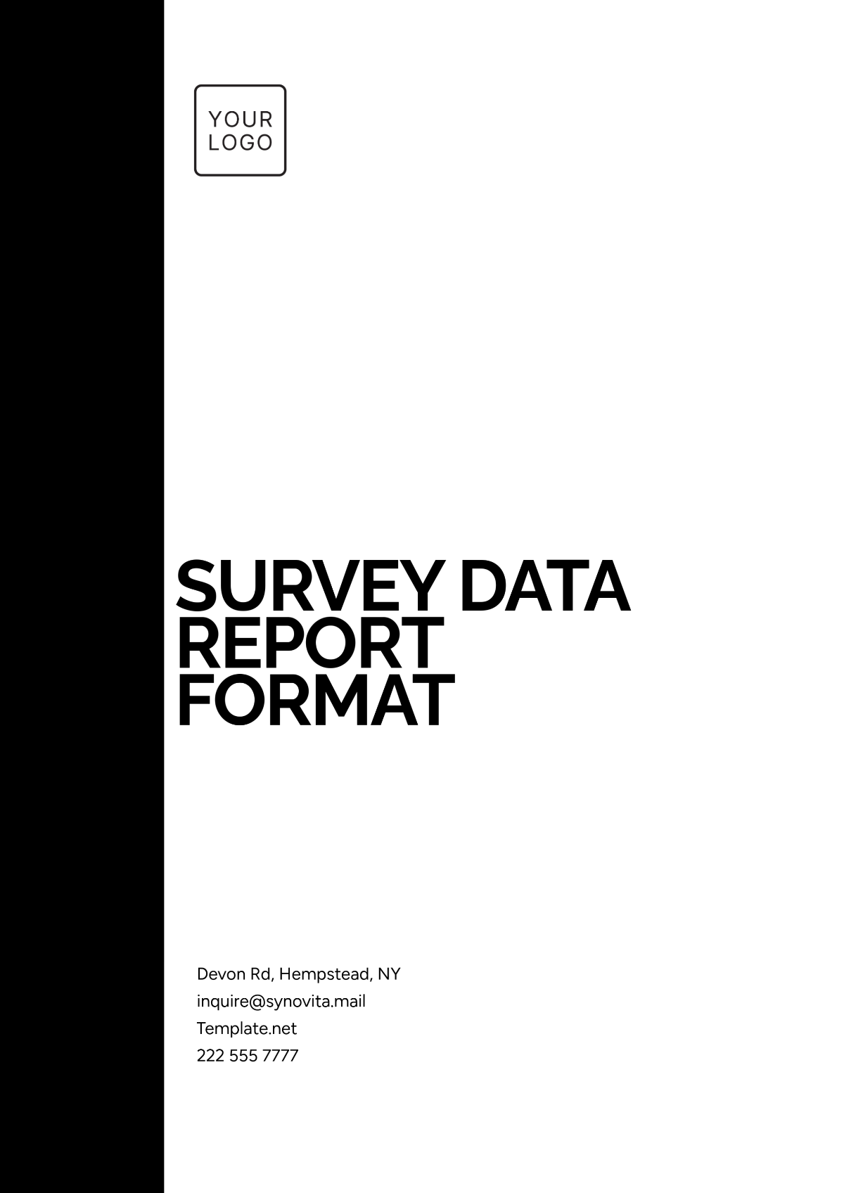 Survey Data Report Format Template - Edit Online & Download