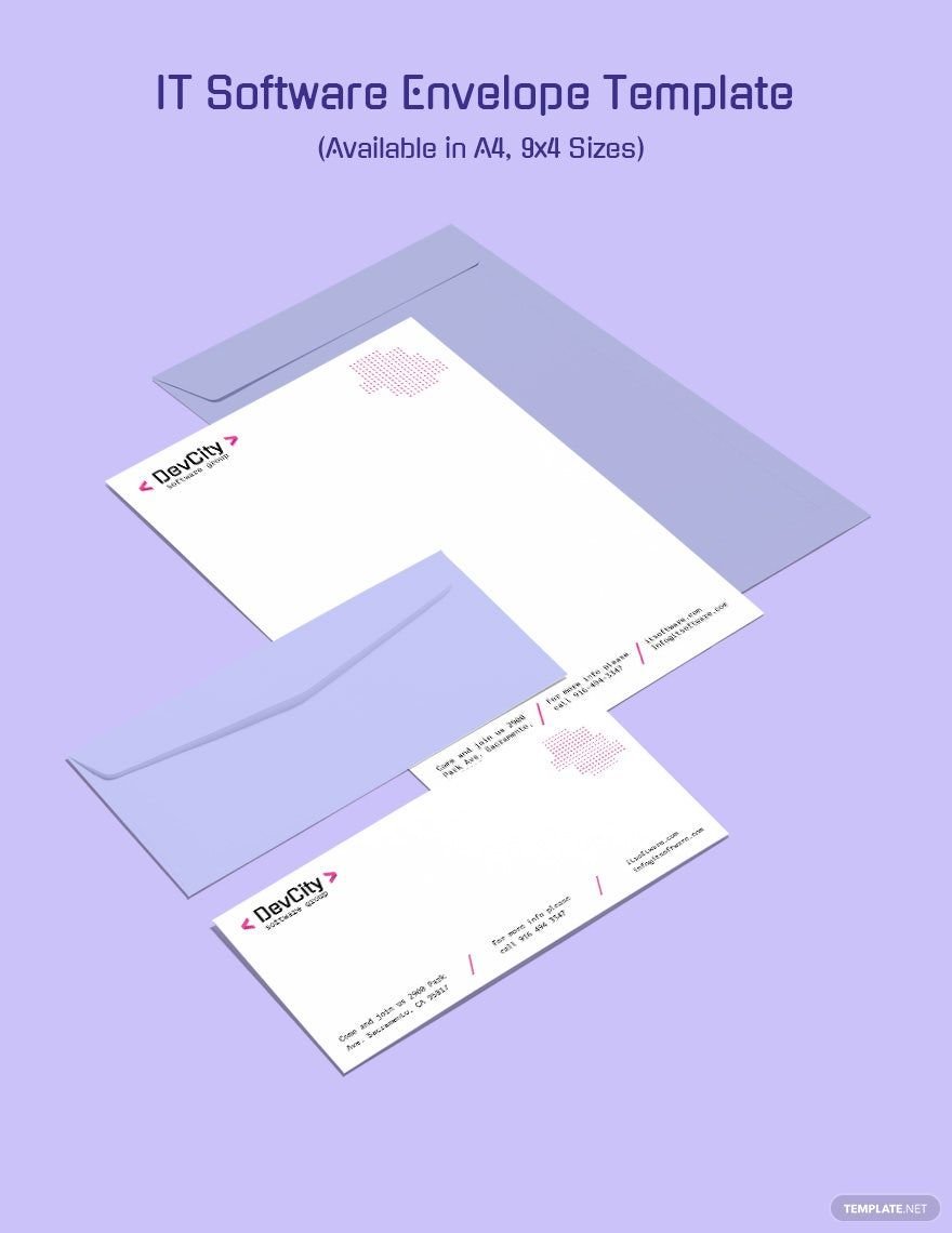 IT Software Envelope Template