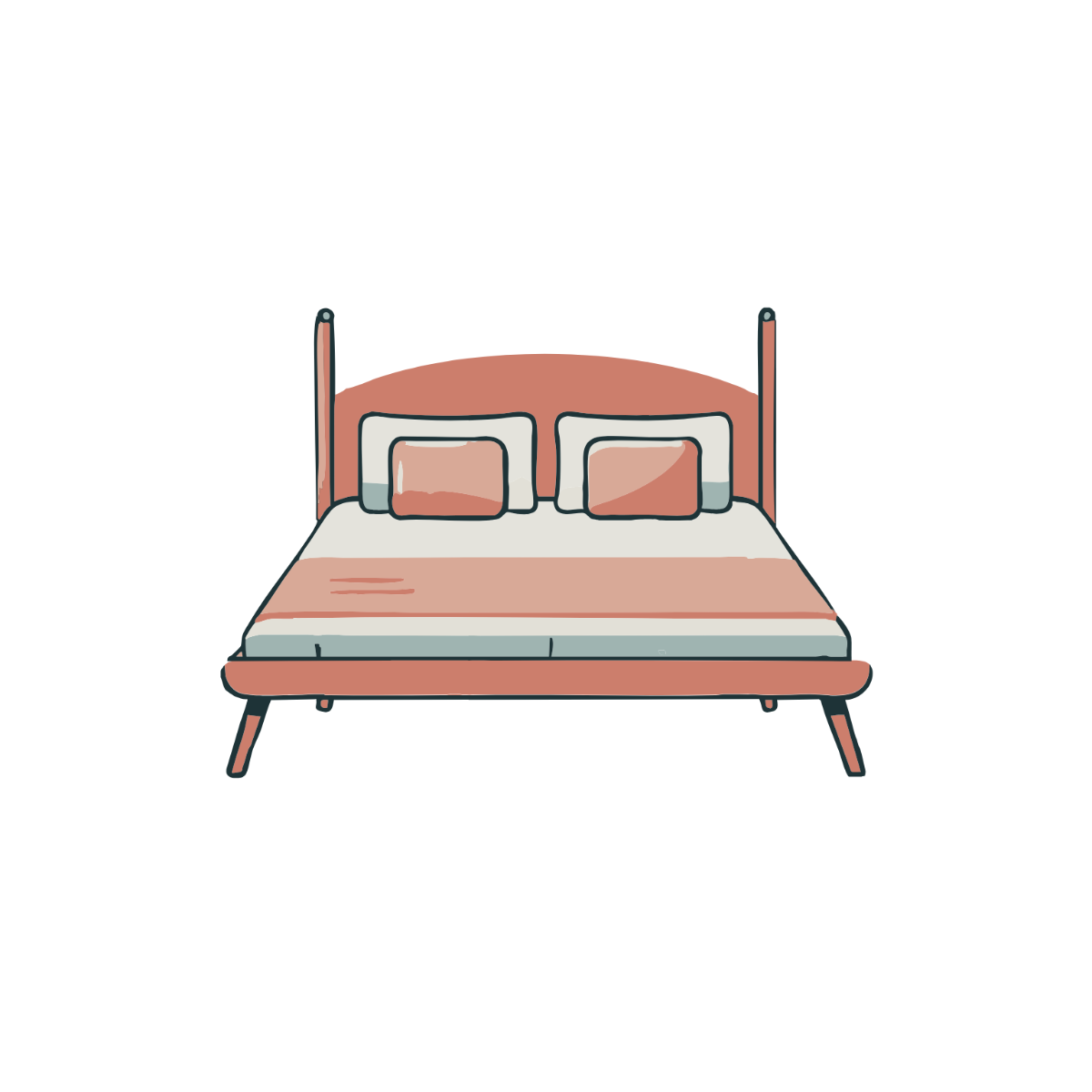 Colorful Bed Clipart