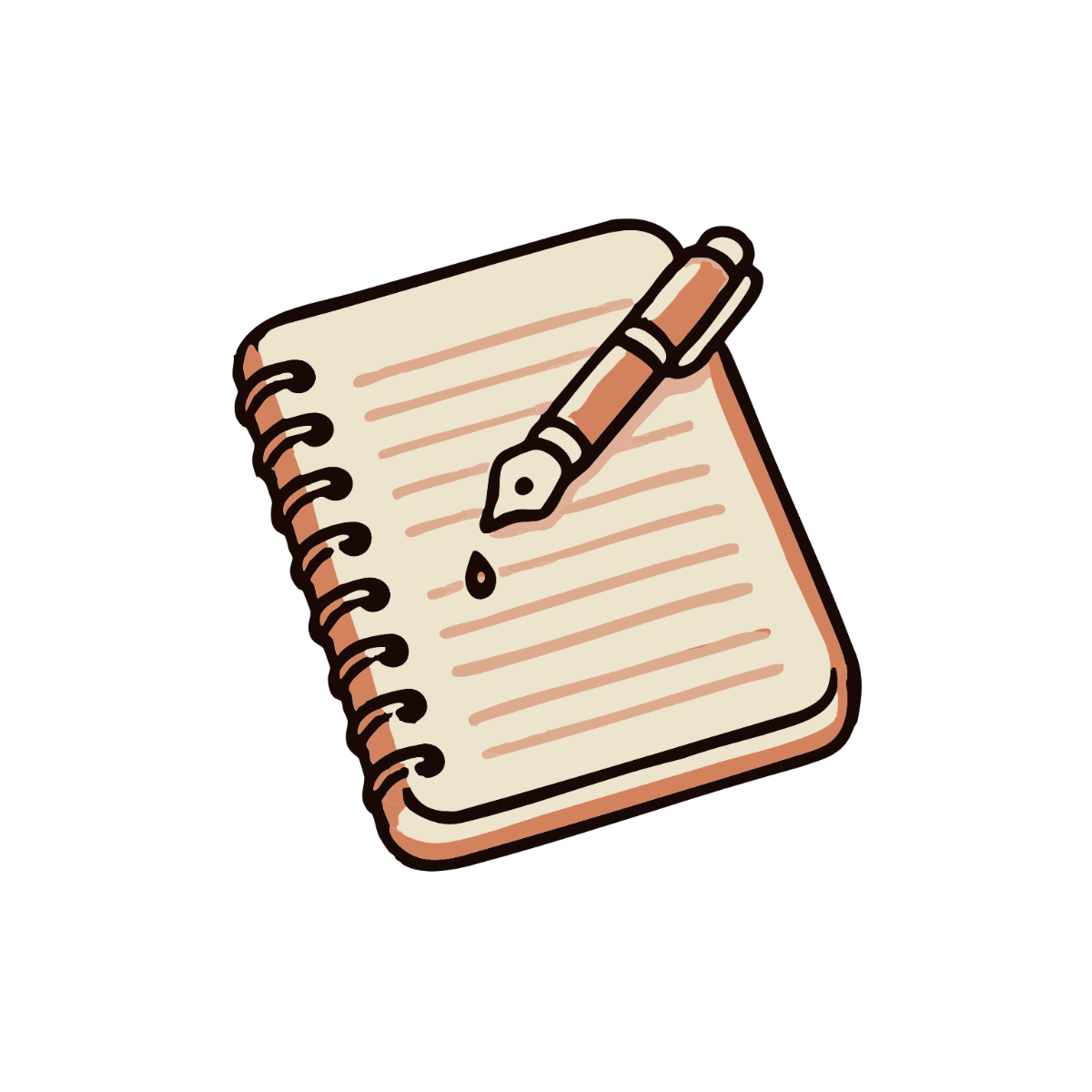 Notebook Writing Clipart