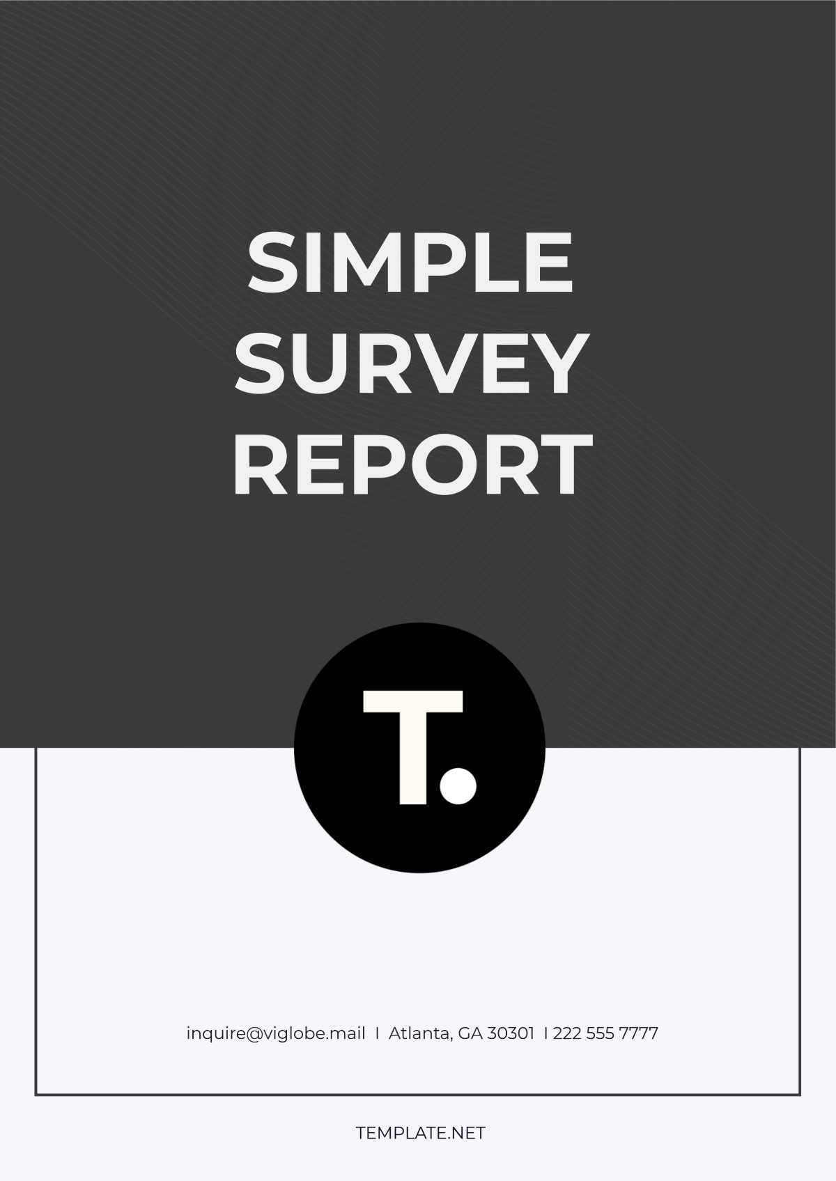 Simple Survey Report Template - Edit Online & Download