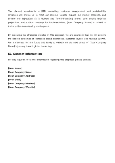 Free Brand Proposal Template to Edit Online