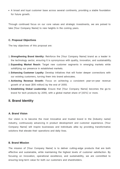 Free Brand Proposal Template to Edit Online
