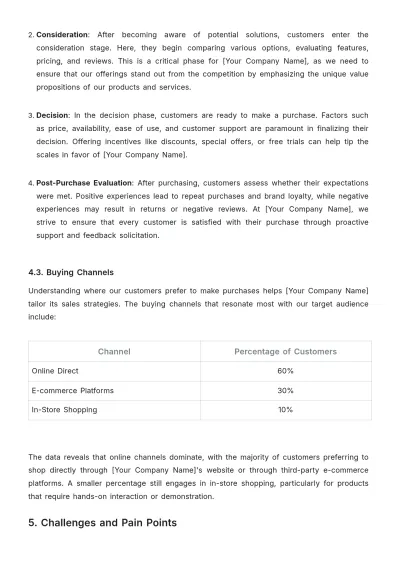Free Brand Customer Persona Template to Edit Online