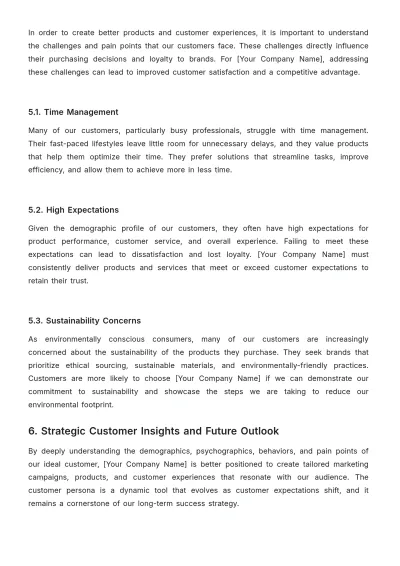Free Brand Customer Persona Template to Edit Online