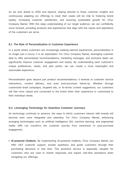 Free Brand Customer Persona Template to Edit Online