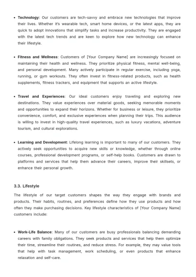 Free Brand Customer Persona Template to Edit Online