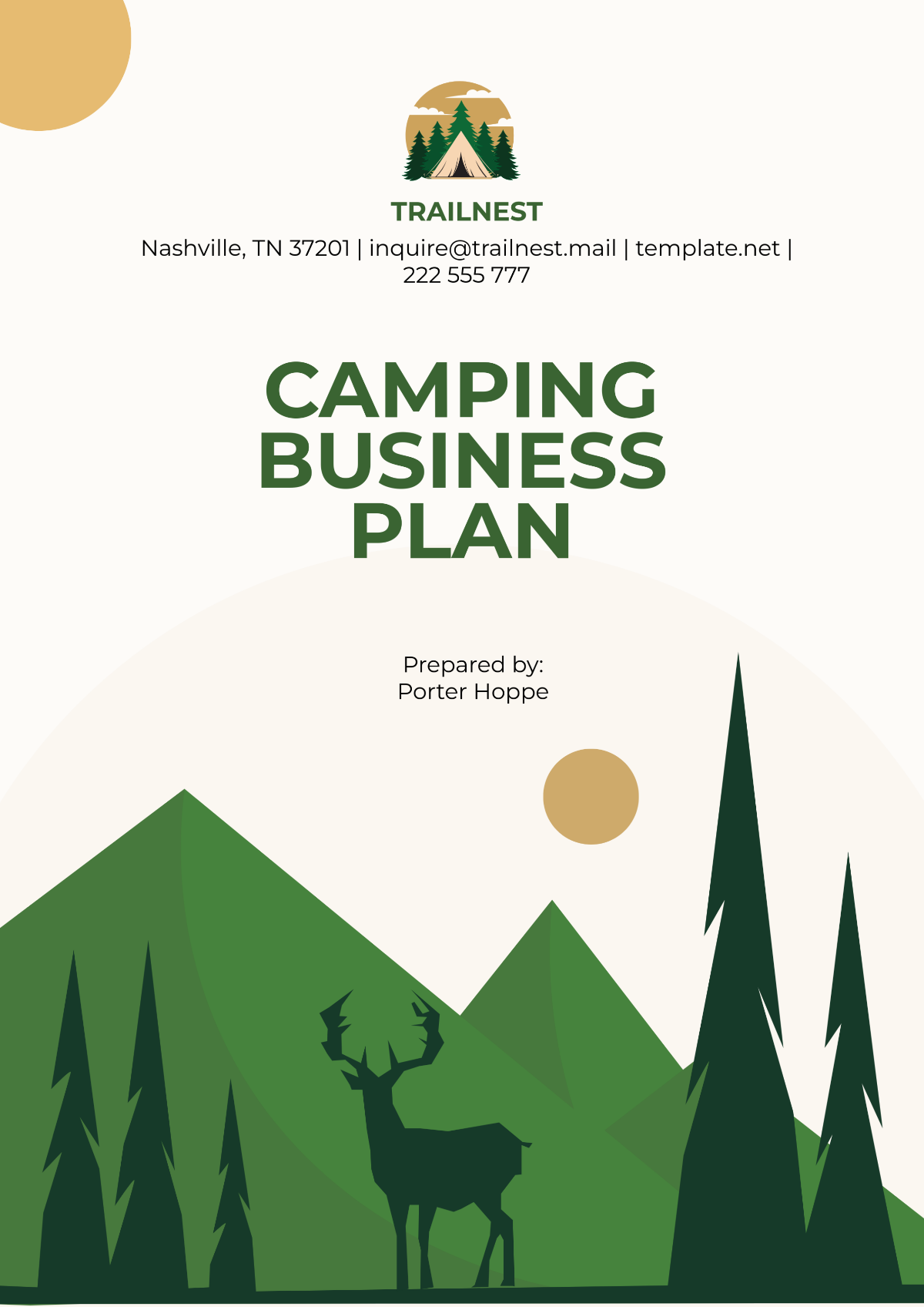 Camping Business Plan Template - Edit Online & Download