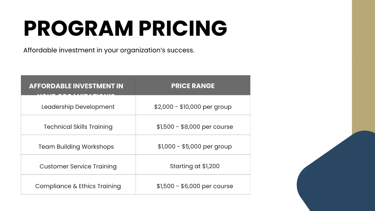 Free Corporate Training Presentation Template to Edit Online