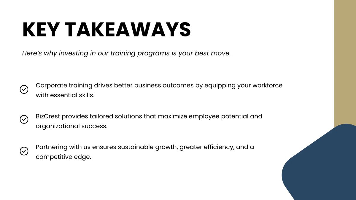 Free Corporate Training Presentation Template to Edit Online