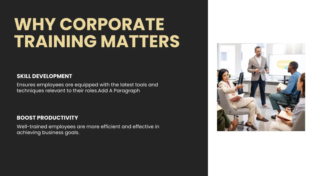 Free Corporate Training Presentation Template to Edit Online