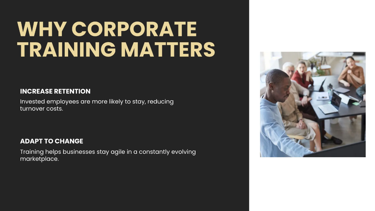 Free Corporate Training Presentation Template to Edit Online