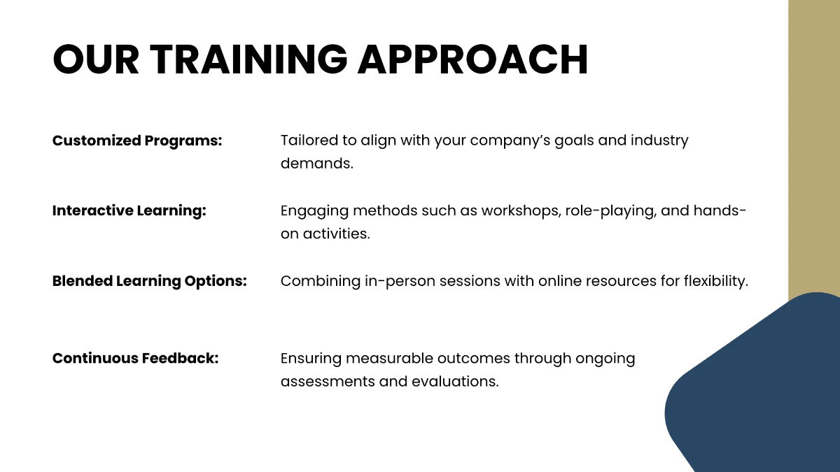 Free Corporate Training Presentation Template to Edit Online