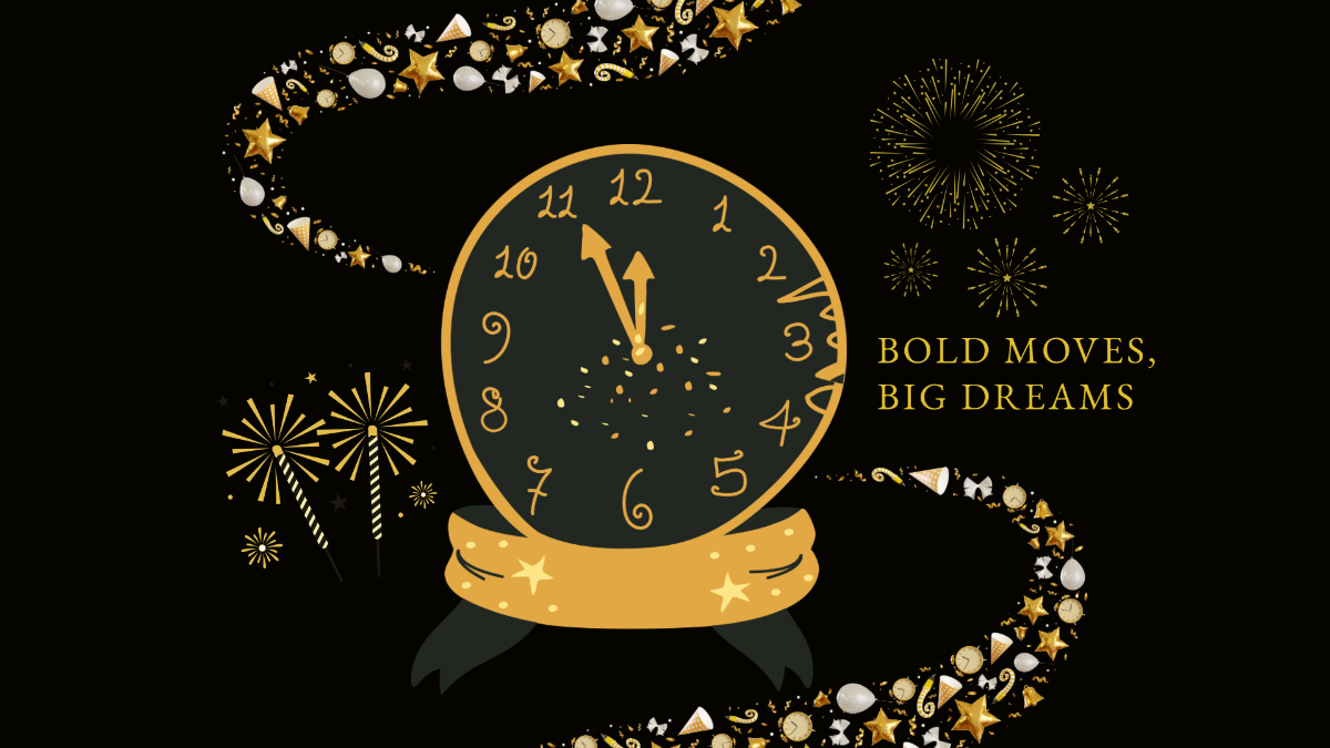 Free New Year Clock Background Template - Edit Online & Download