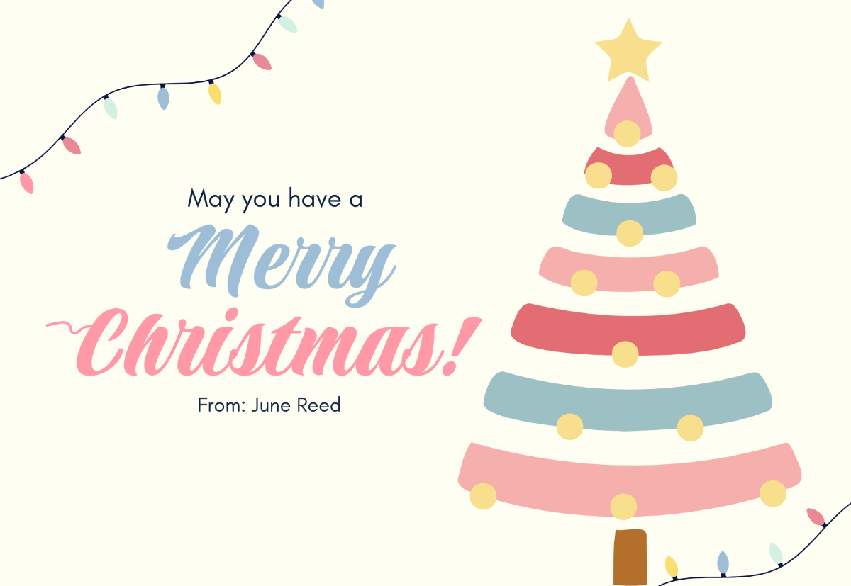 Free Pastel Christmas Tree Template - Edit Online & Download