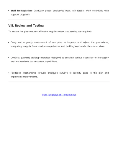 Free Contingency Plan Template to Edit Online