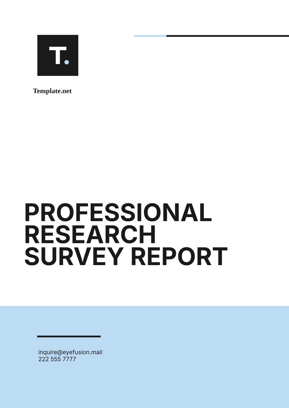 Professional Research Survey Report Template - Edit Online & Download