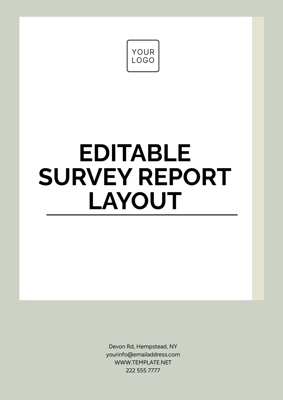 Free Land Survey Report Template to Edit Online