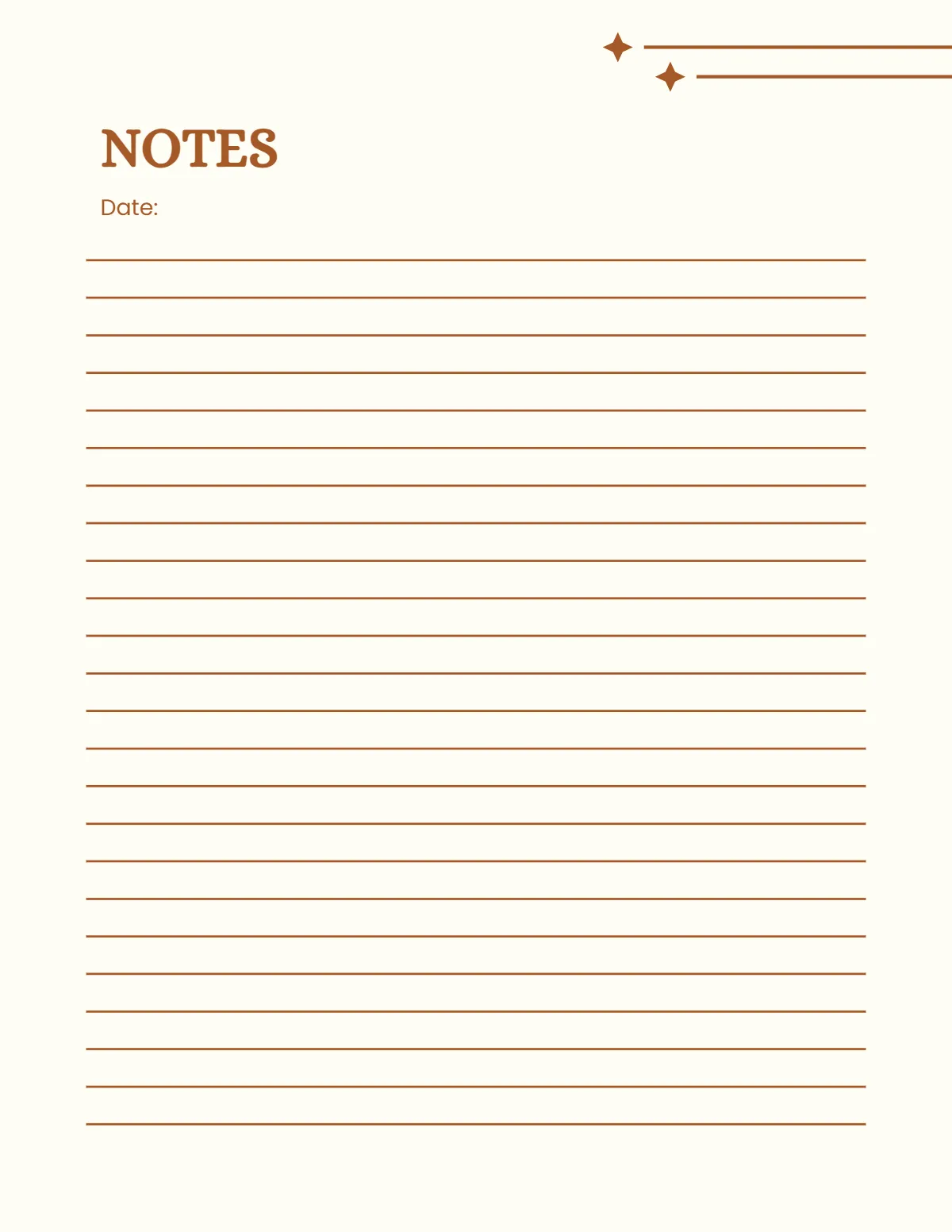 Free Elegant Lined Paper Template to Edit Online