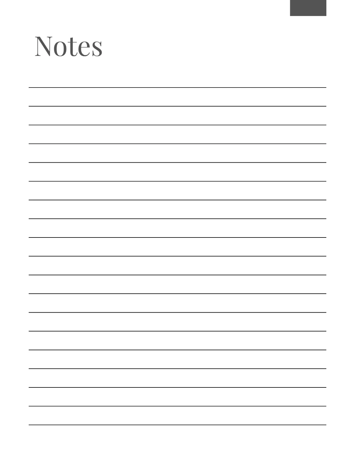 Floral Lined Paper Template
