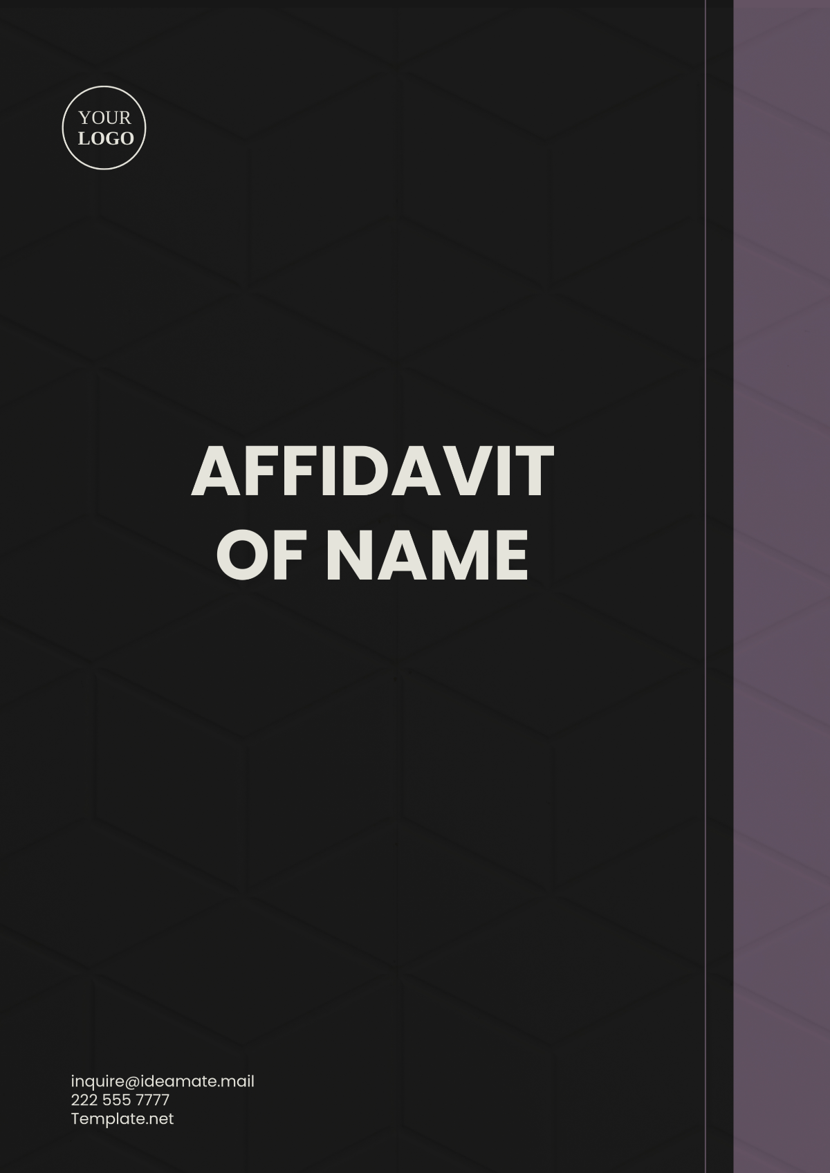 Affidavit of Name Template - Edit Online & Download