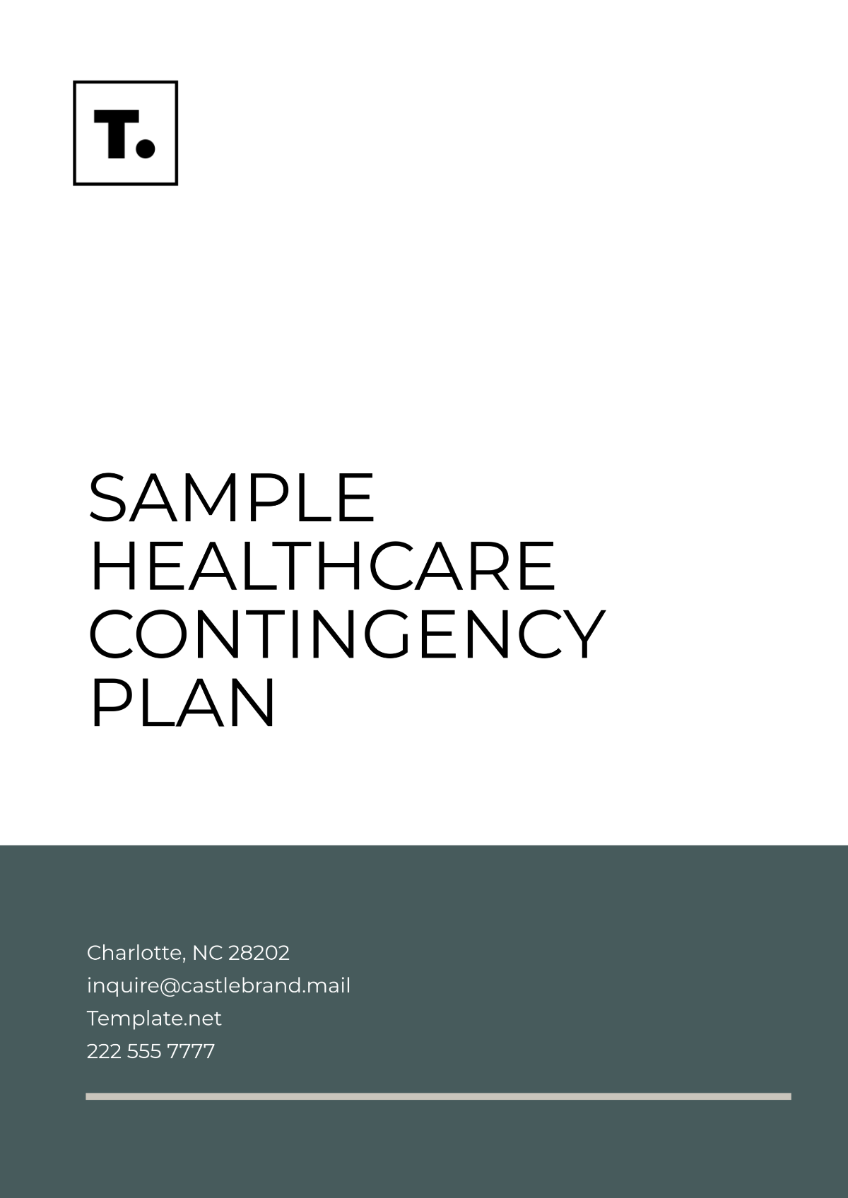 Sample Healthcare Contingency Plan Template - Edit Online & Download