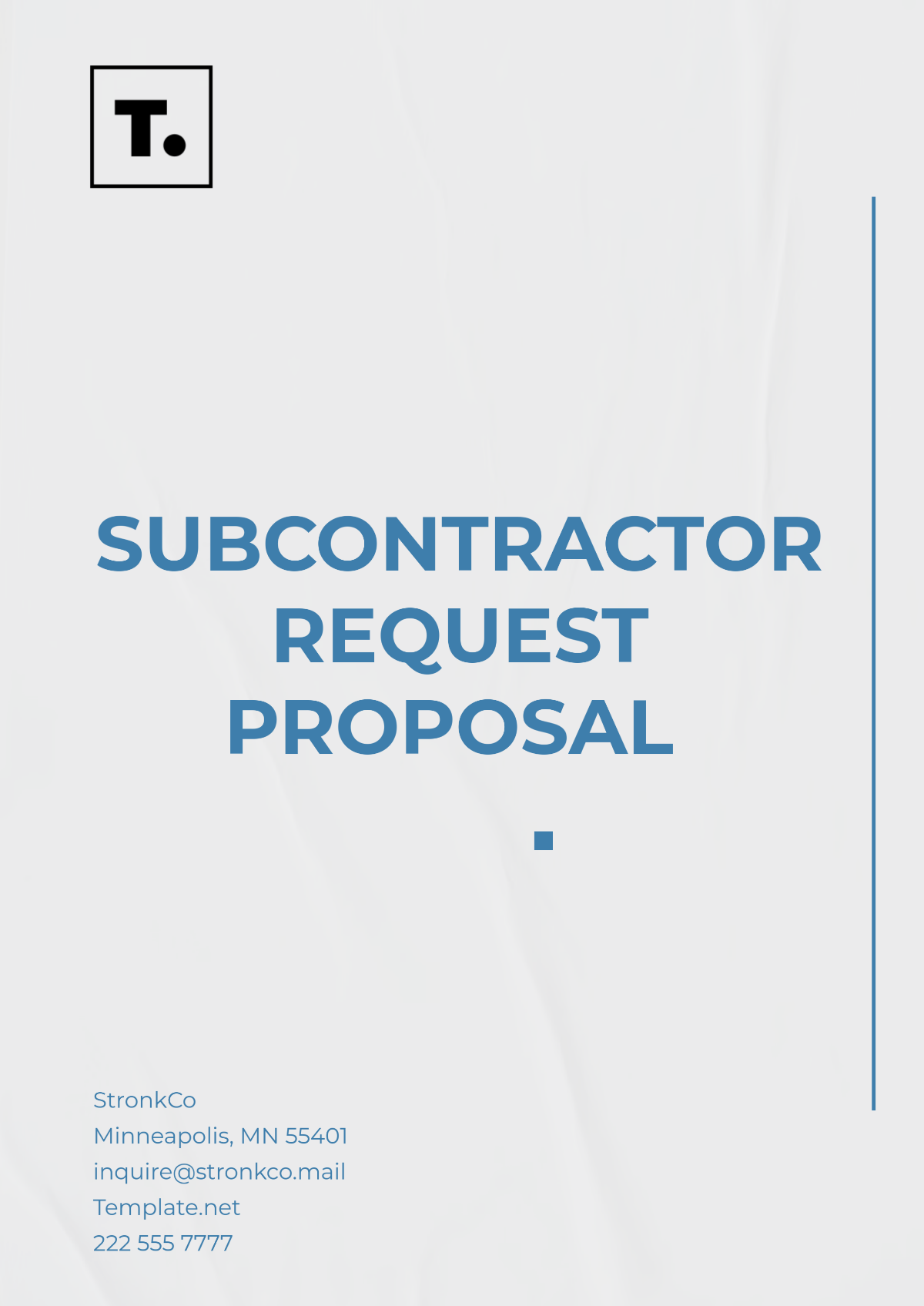 Subcontractor Request Proposal Template - Edit Online & Download