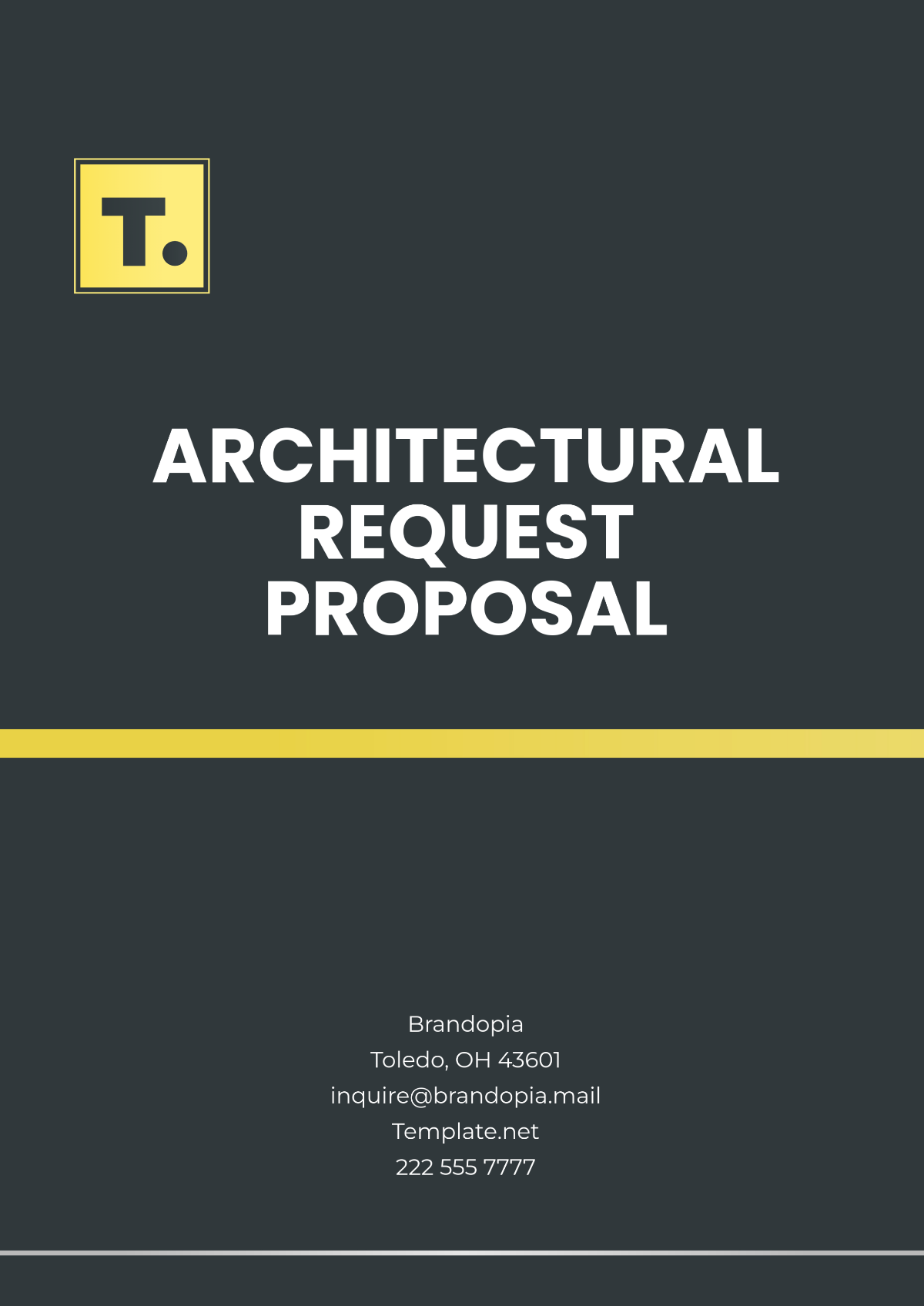 Architectural Request Proposal Template - Edit Online & Download