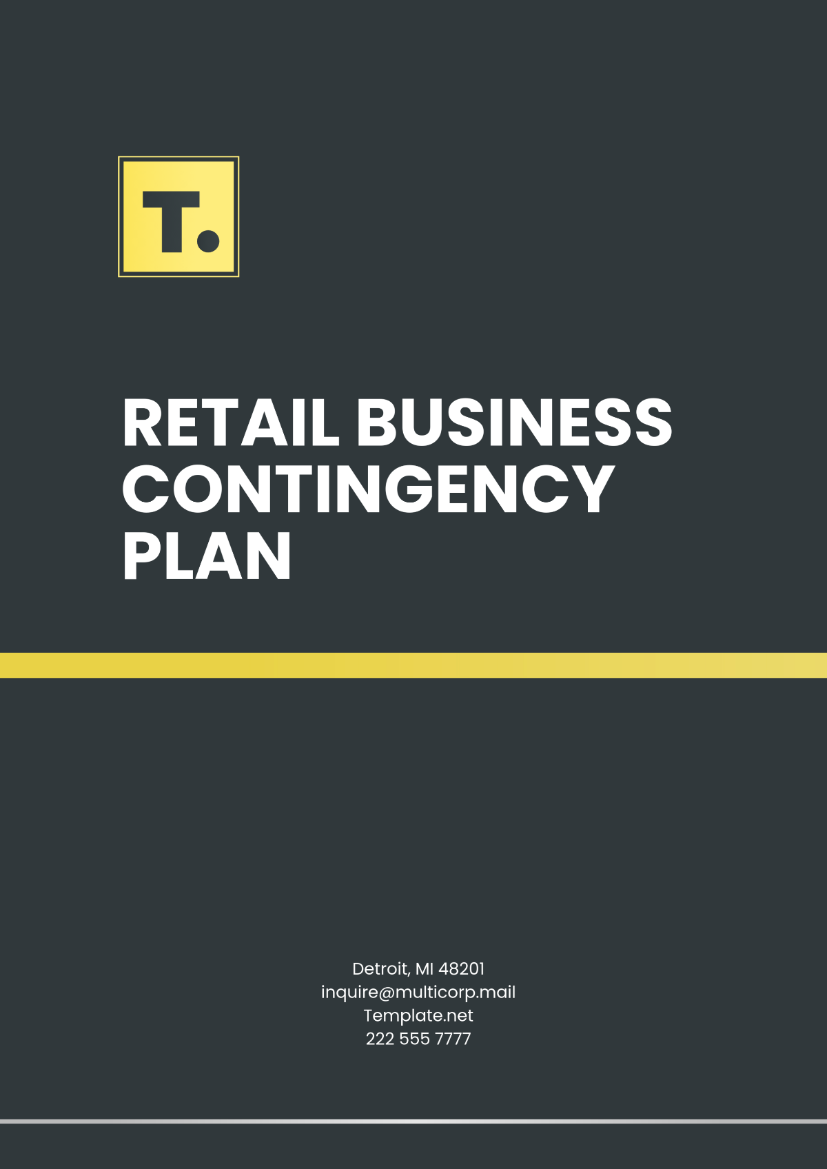 Retail Business Contingency Plan Template - Edit Online & Download