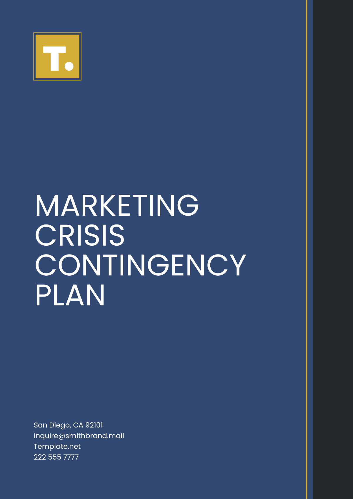 Marketing Crisis Contingency Plan Template - Edit Online & Download