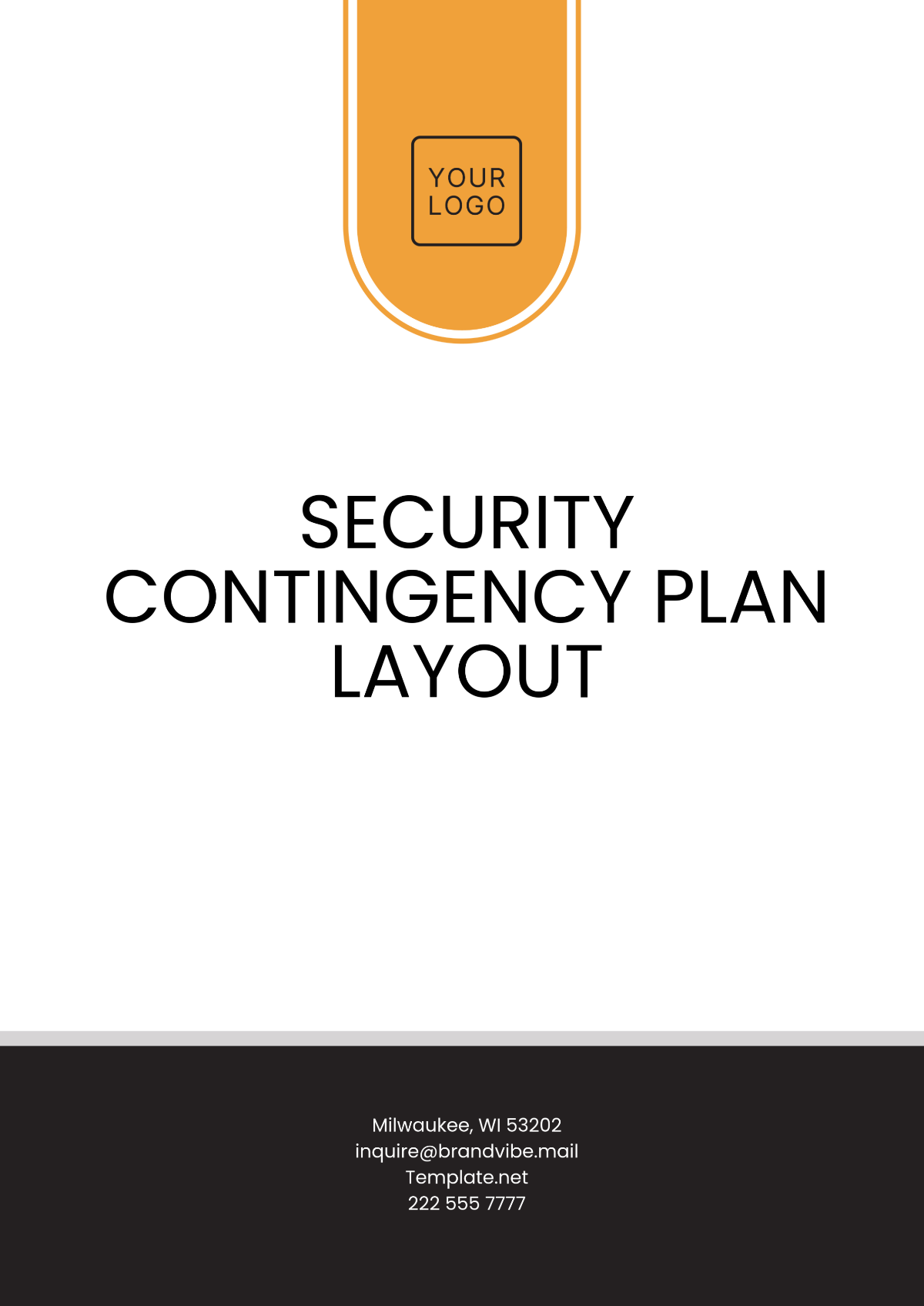 Security Contingency Plan Layout Template - Edit Online & Download