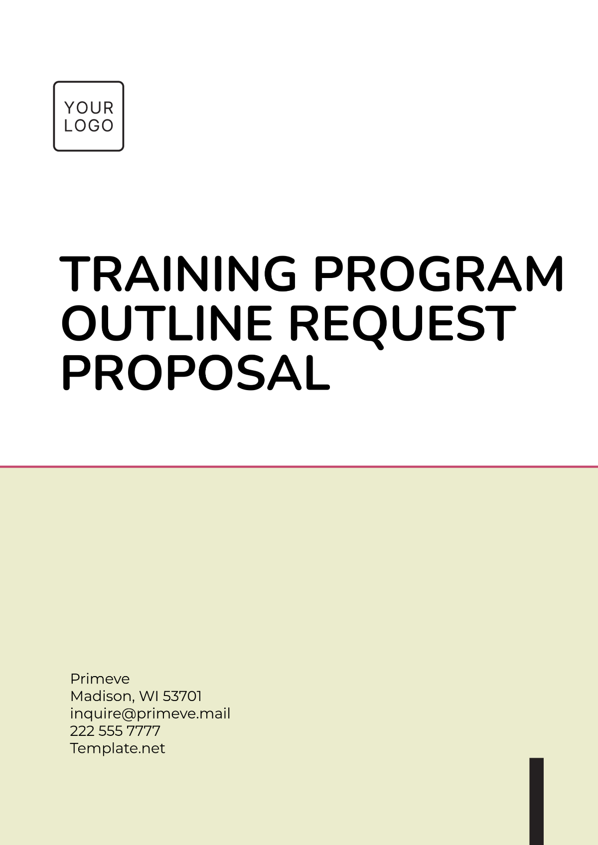 Training Program Outline Request Proposal Template - Edit Online & Download