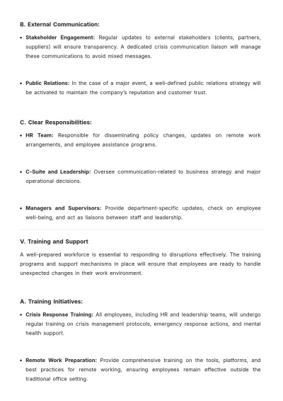 Free Professional HR Workforce Contingency Plan Template to Edit Online