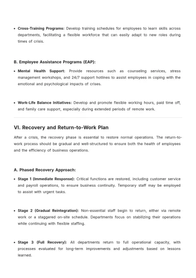 Free Professional HR Workforce Contingency Plan Template to Edit Online