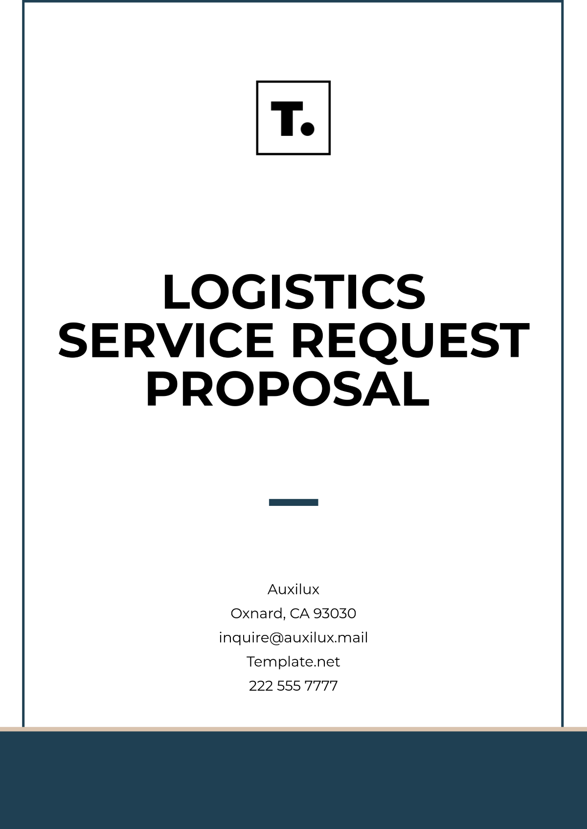 Logistics Service Request Proposal Template - Edit Online & Download