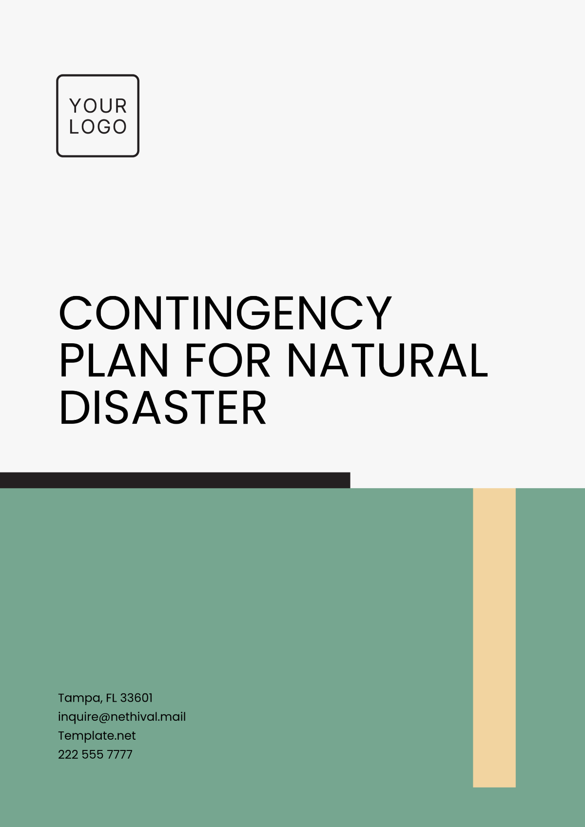 Contingency Plan for Natural Disasters Template - Edit Online & Download