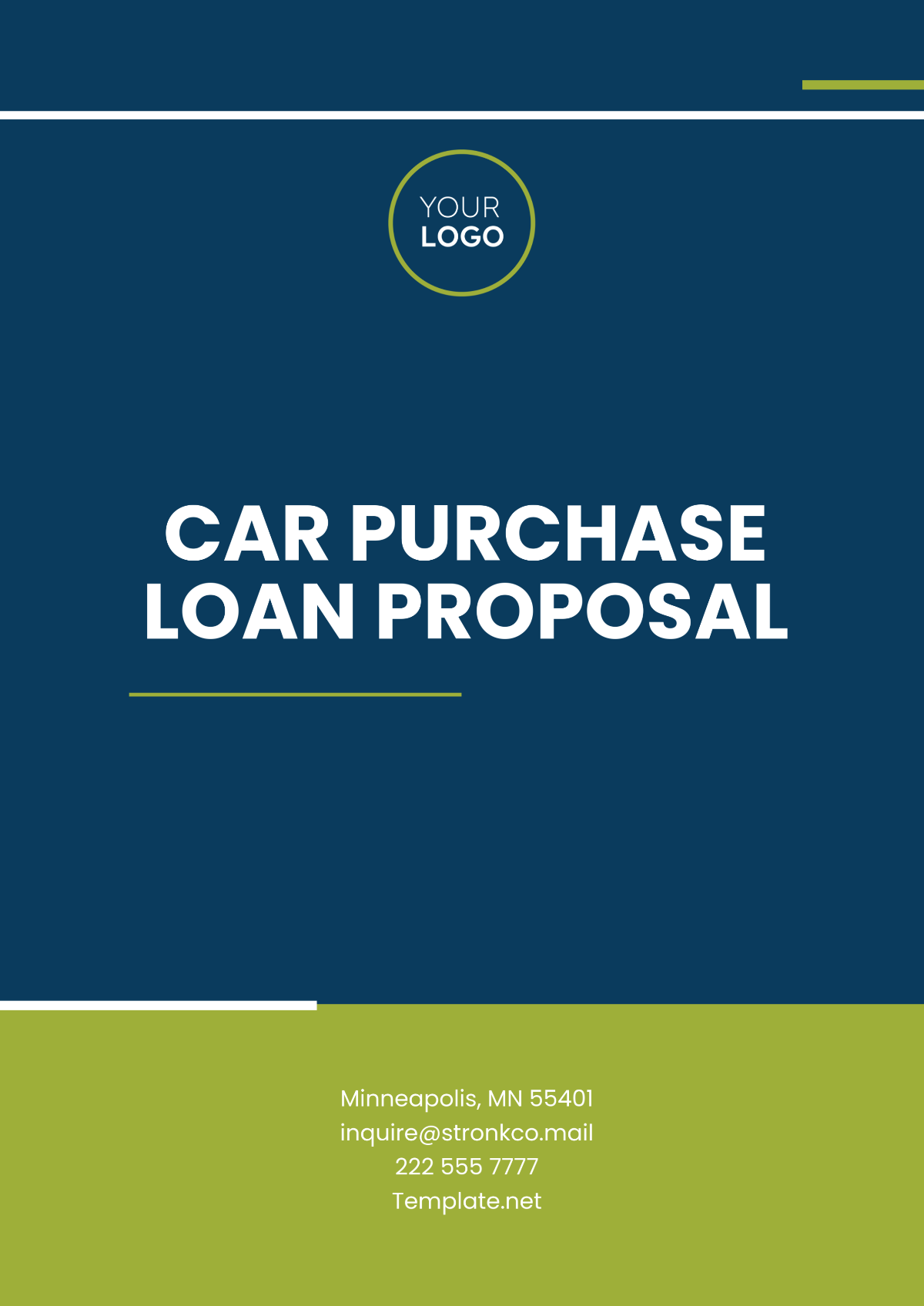 Car Purchase Loan Proposal Template - Edit Online & Download