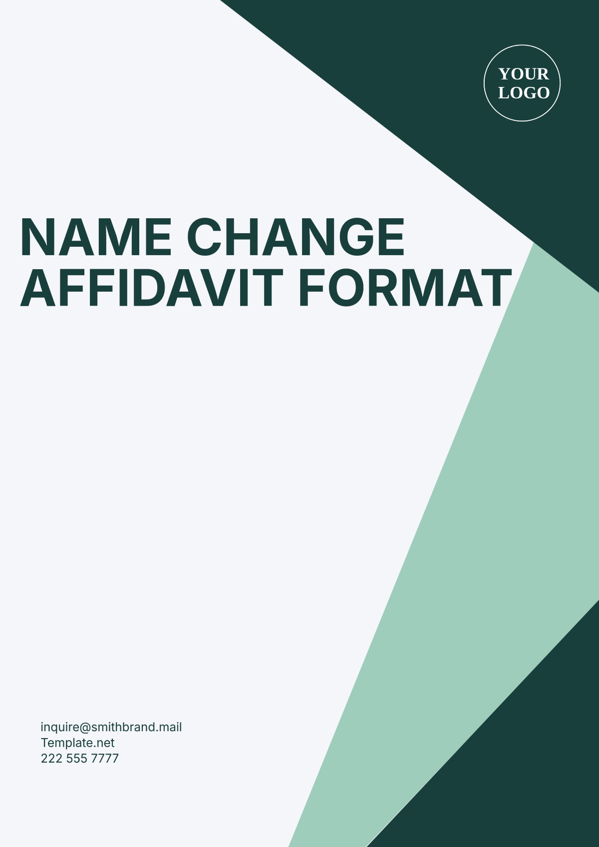 Name Change Affidavit Format Template - Edit Online & Download