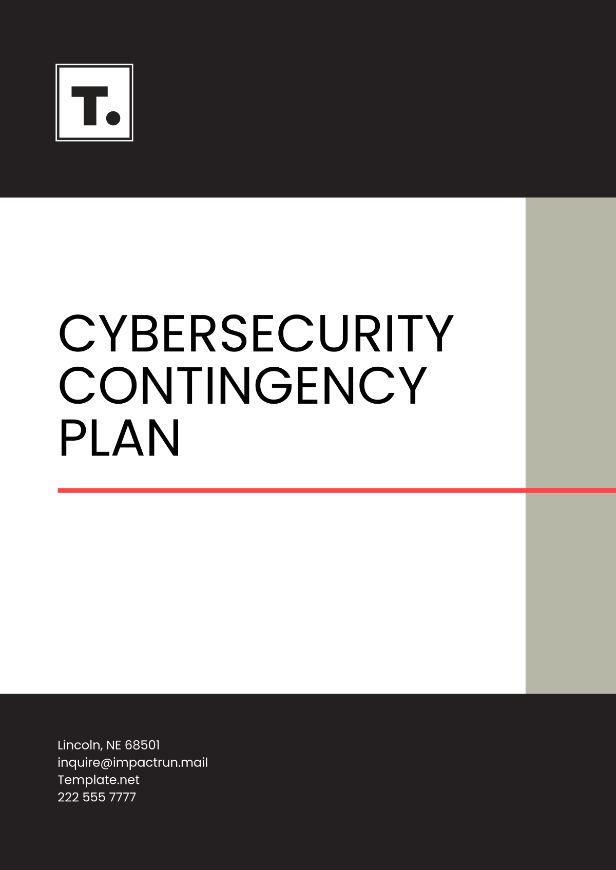 Cybersecurity Contingency Plan Template - Edit Online & Download