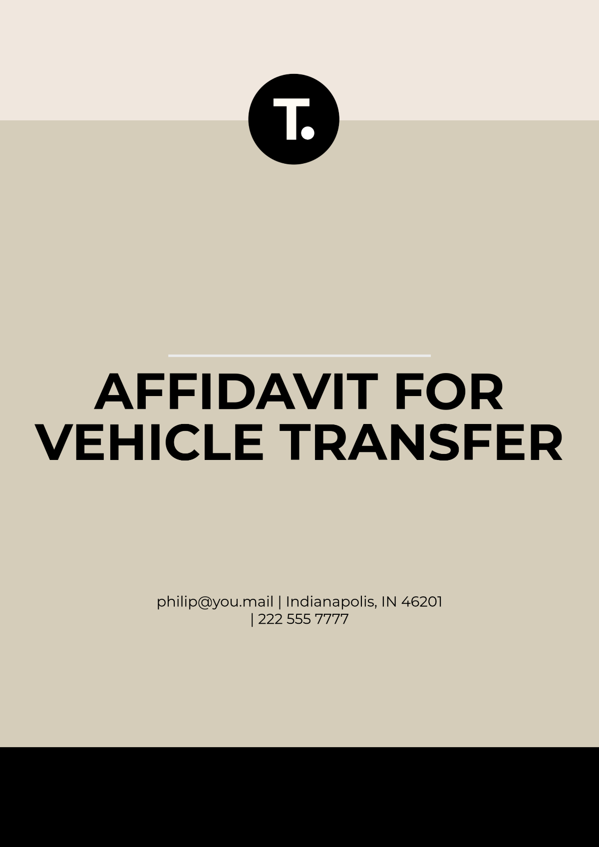 Affidavit for Vehicle Transfer Template