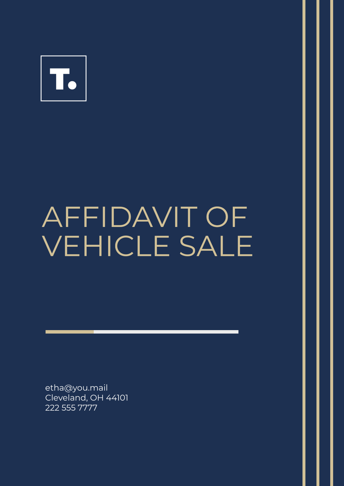 Affidavit of Vehicle Sale Template - Edit Online & Download