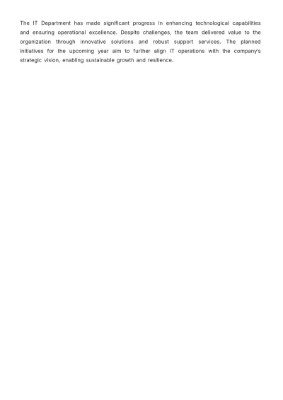 Free IT Department Annual Report Template to Edit Online
