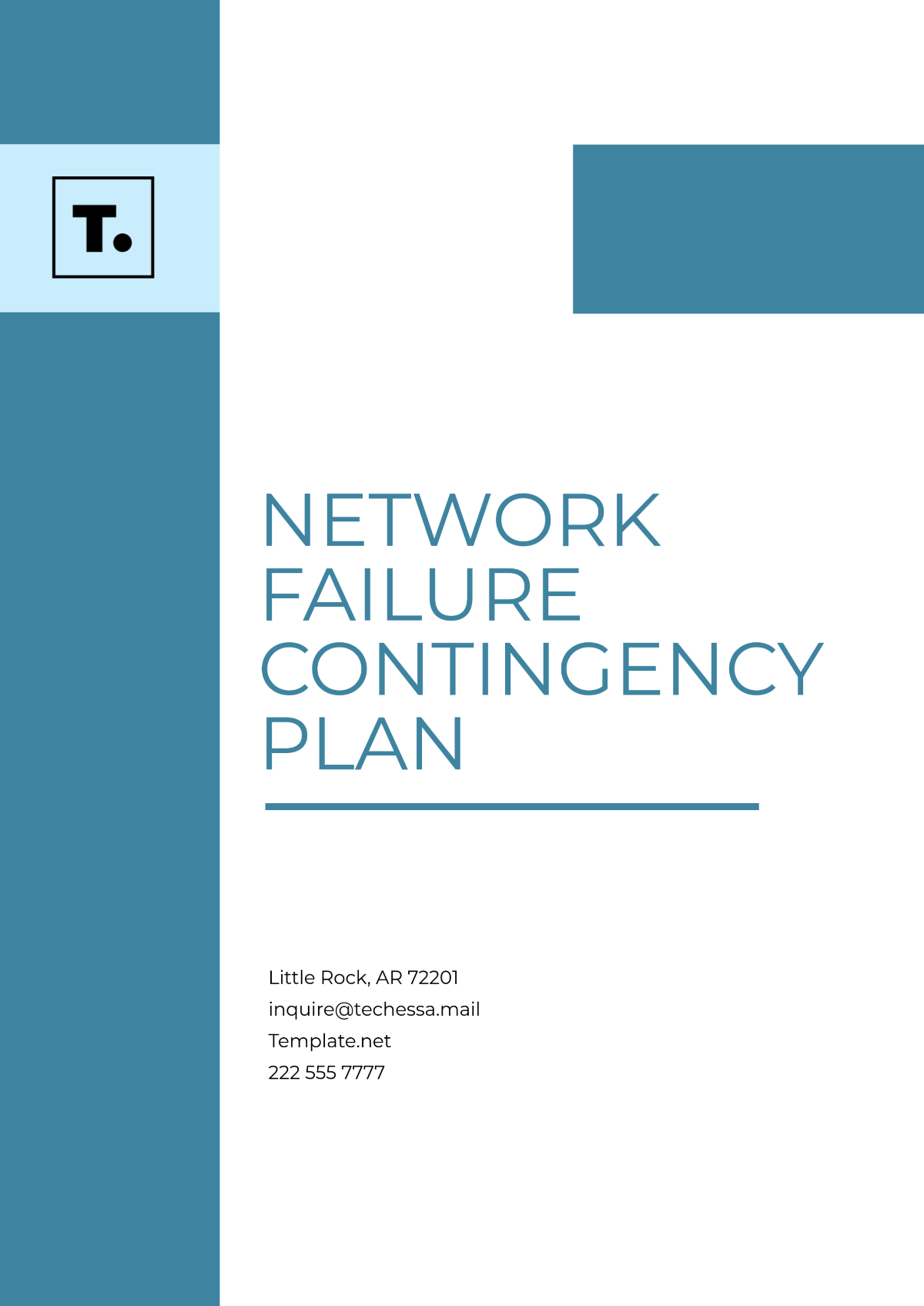 Network Failure Contingency Plan Template - Edit Online & Download