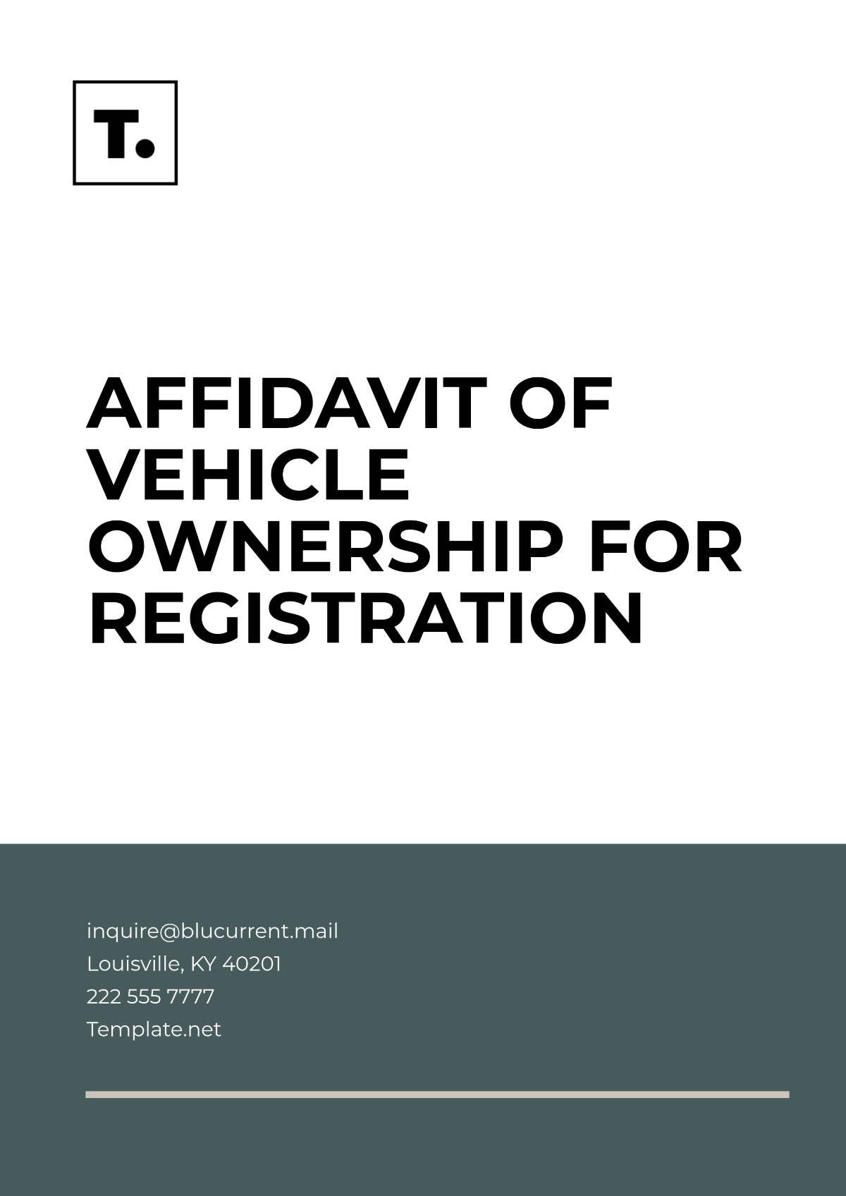 Affidavit of Vehicle Ownership for Registration Template - Edit Online & Download